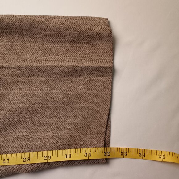 Liz Claiborne Trouser Pants Size 12 High Rise Tapered Leg Beige Herringbone - Picture 8 of 9